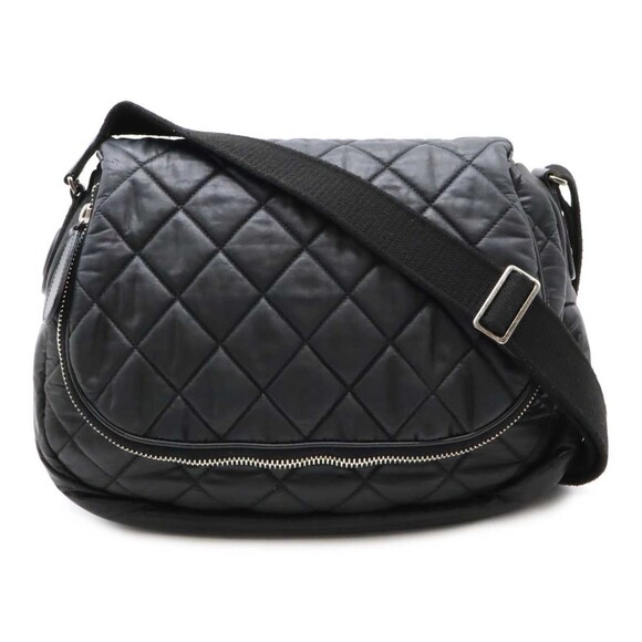 CHANEL Black Leather Shoulder Bag - Picture 1 of 10